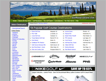 Tablet Screenshot of golfreservations.com